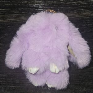 Plush Purple Rabbit Keychain